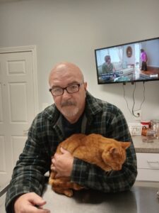 frank bills with cat